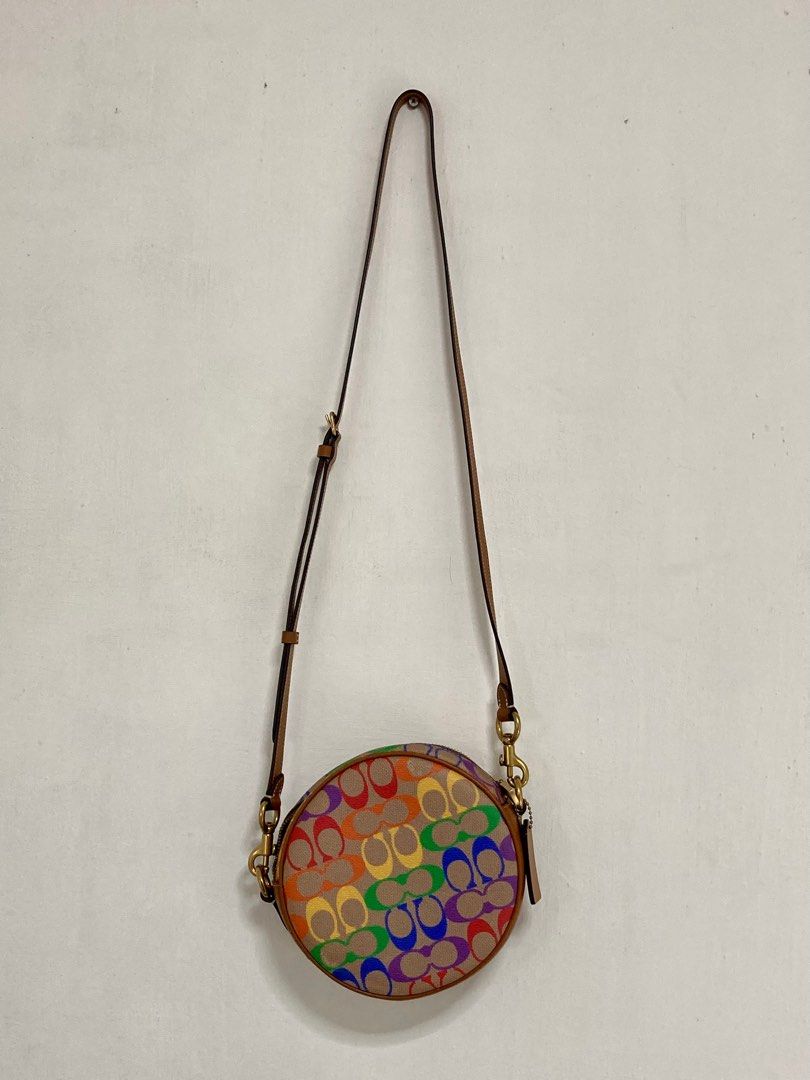 Coach round crossbody bag (pride version), Men's Fashion, Bags, Sling
