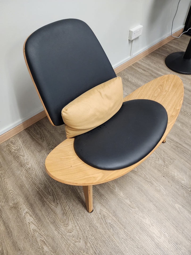 Coffee Shell Chair, Furniture & Home Living, Furniture, Chairs on Carousell
