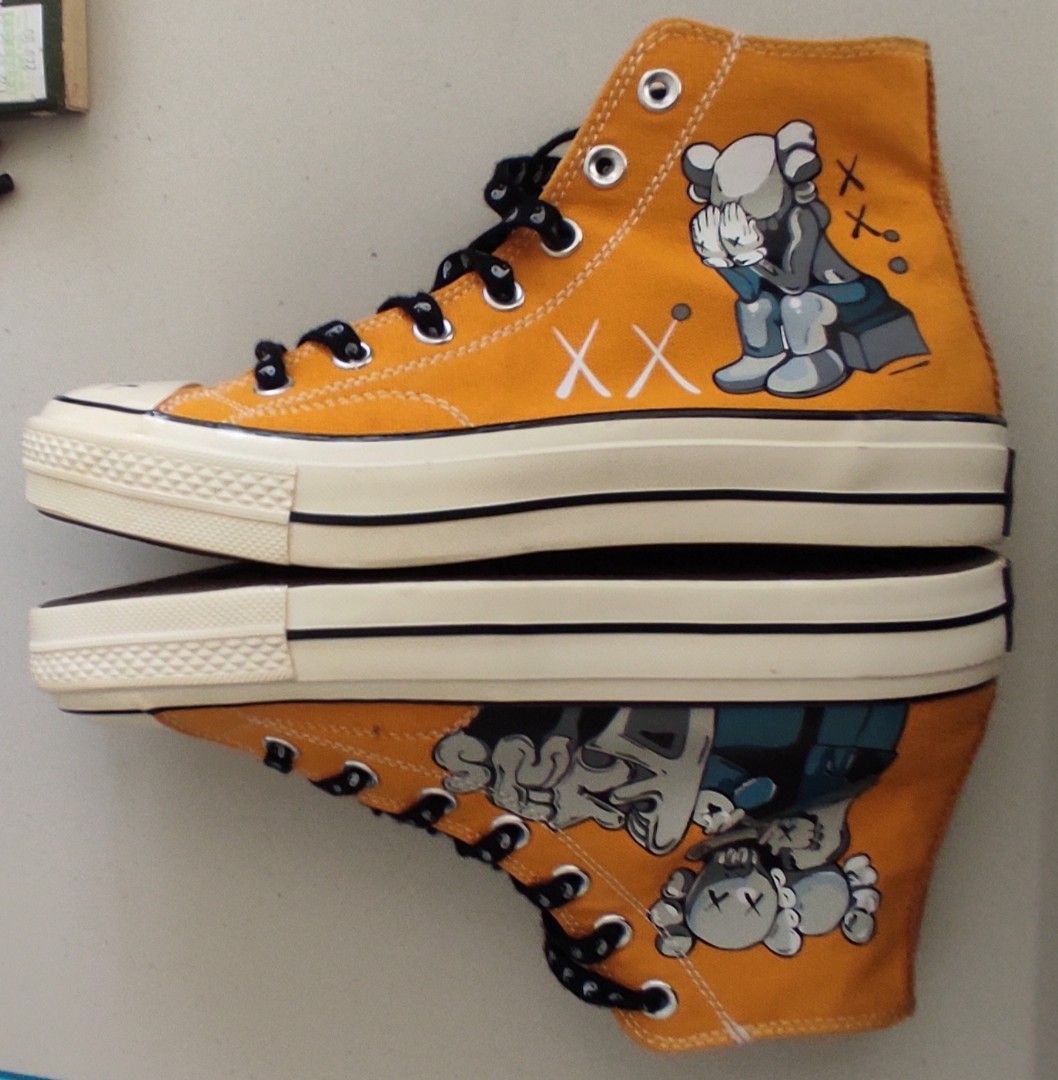 Converse x Kaws high cut sneakers Women s Fashion Footwear Sneakers on Carousell