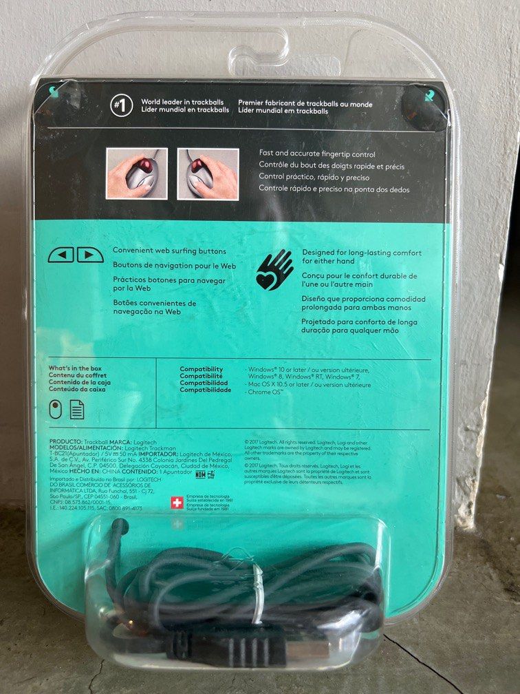 Corded trackball mouse (trackman from Logitech), Computers & Tech