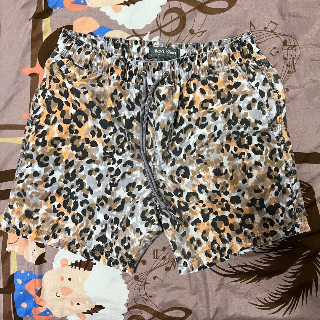 Cotton On Leopard print beach shorts