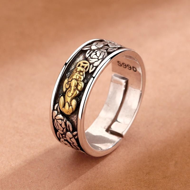 Couple Pixiu Ring Men's and Women's Jewelry Feng Shui Amulet