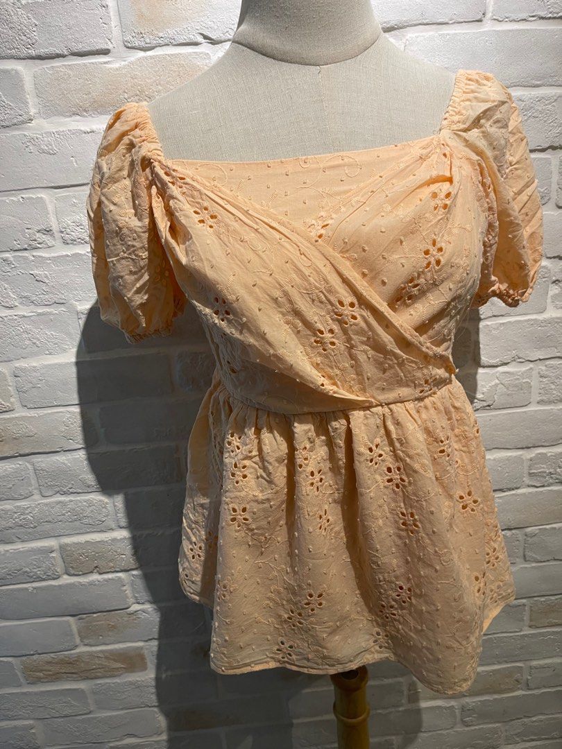 Crochet Babydoll Top, Women's Fashion, Tops, Other Tops on Carousell