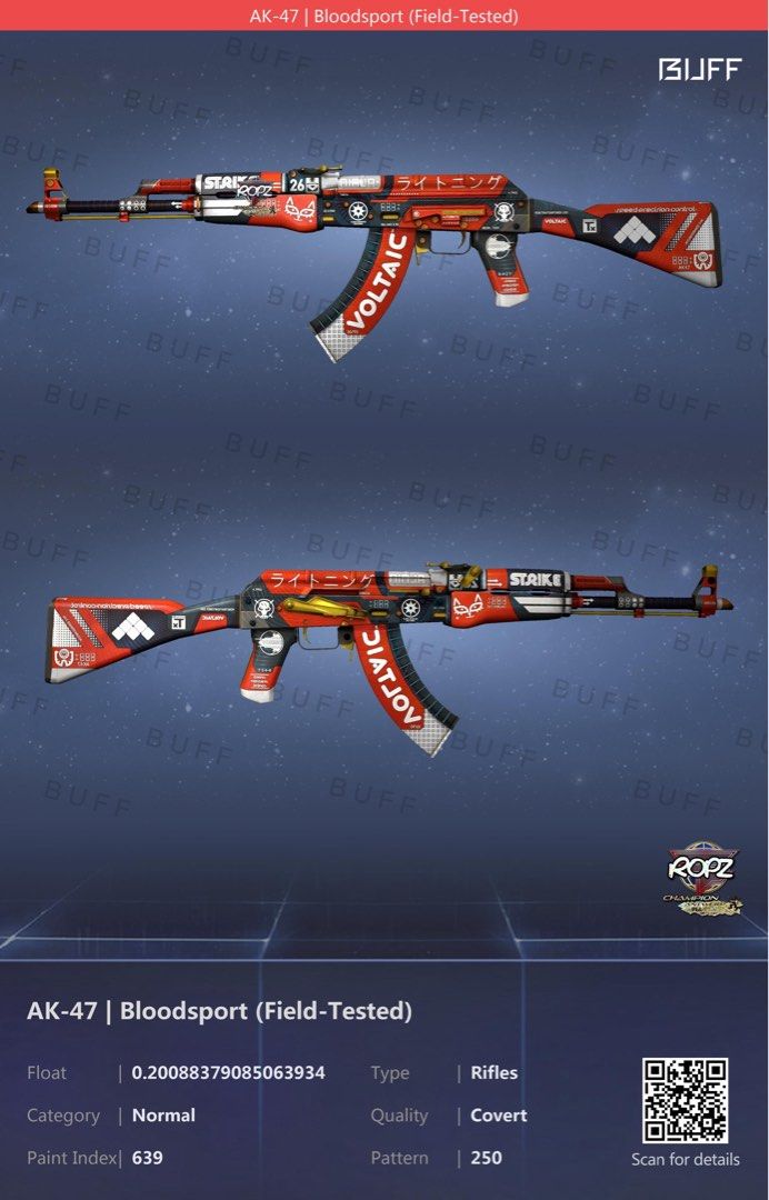 Csgo Ak 47 bloodsport Ft, Video Gaming, Gaming Accessories, In-Game ...