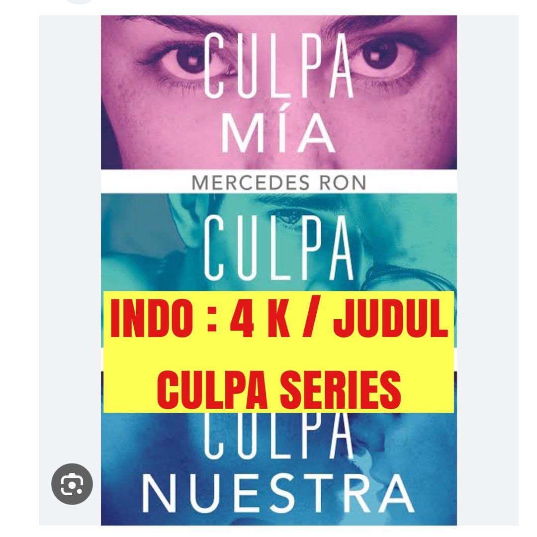 Novel My Fault CULPA Mia Culpa Tuya Culpa Nuestra Mercedes Ron, Buku & Alat Tulis, Buku di Carousell