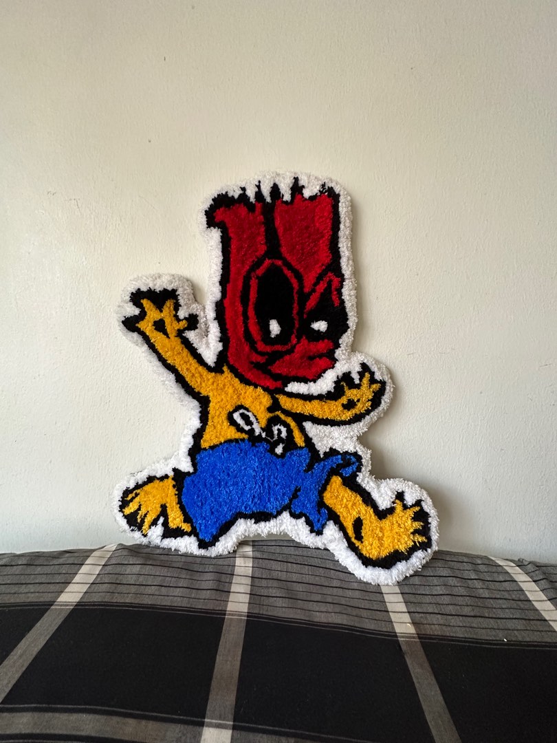 Deadpool Bart The Simpson tufted rug, Hobbies & Toys, Stationery ...