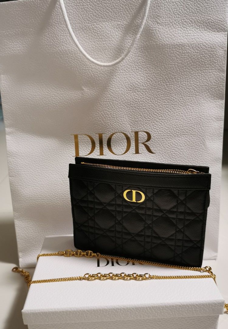 Christian Dior 2021 Caro Phone Holder w/ Chain