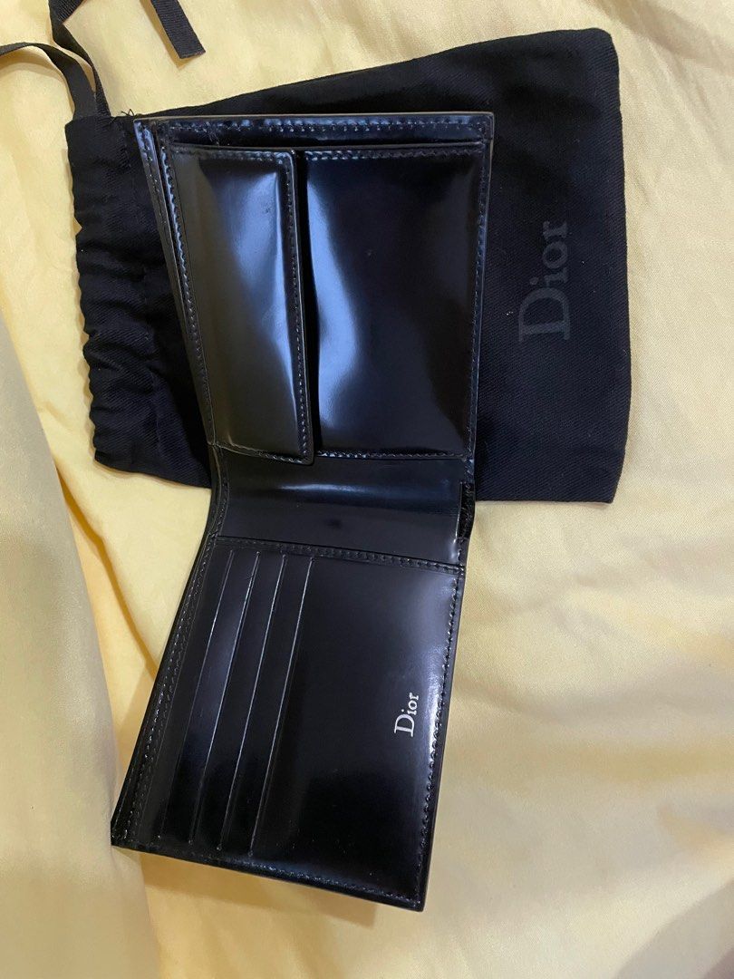 Dior Homme Bi-Fold Wallet - Patent Leather, Luxury, Bags & Wallets on ...