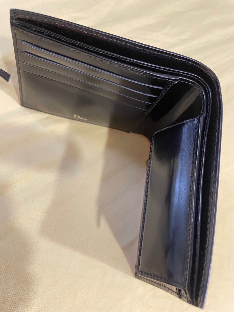Dior Homme Bi-Fold Wallet - Patent Leather, Luxury, Bags & Wallets on ...