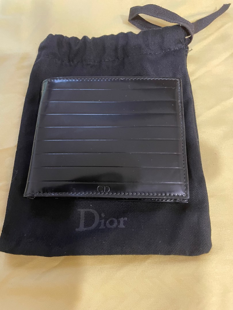 Dior Homme Bi-Fold Wallet - Patent Leather, Luxury, Bags & Wallets on ...