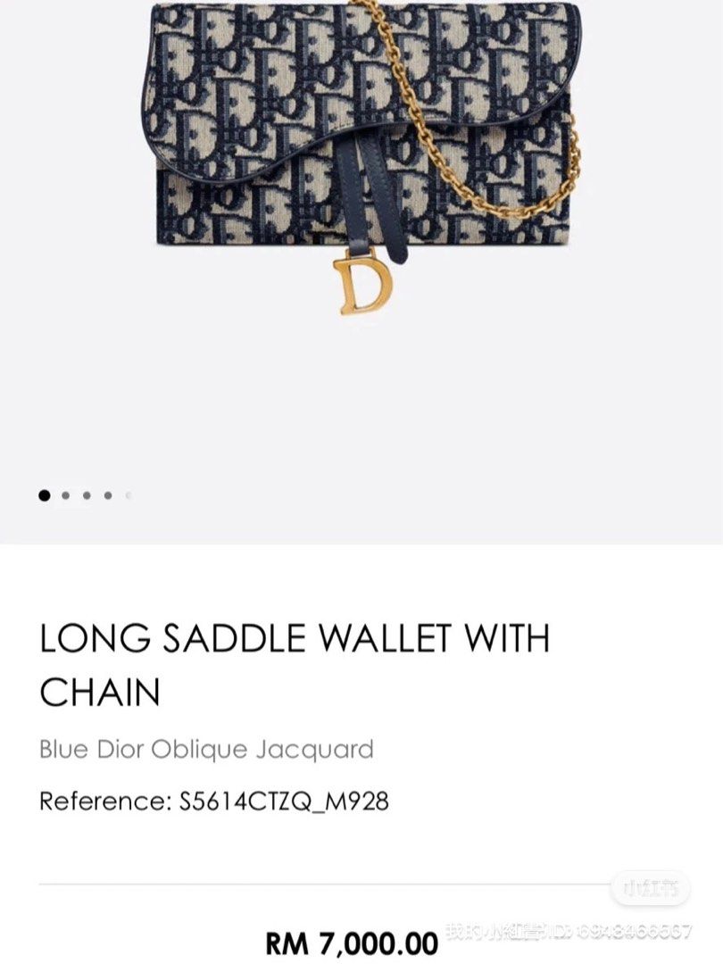 Christian Dior SADDLE Calfskin Logo Long Wallets (S5614CTZQ_M928