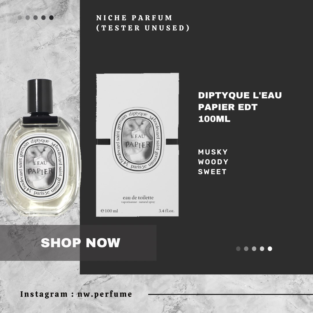 DIPTYQUE L'EAU PAPIER EDT 100ML, Beauty & Personal Care, Fragrance & Deodorants on Carousell