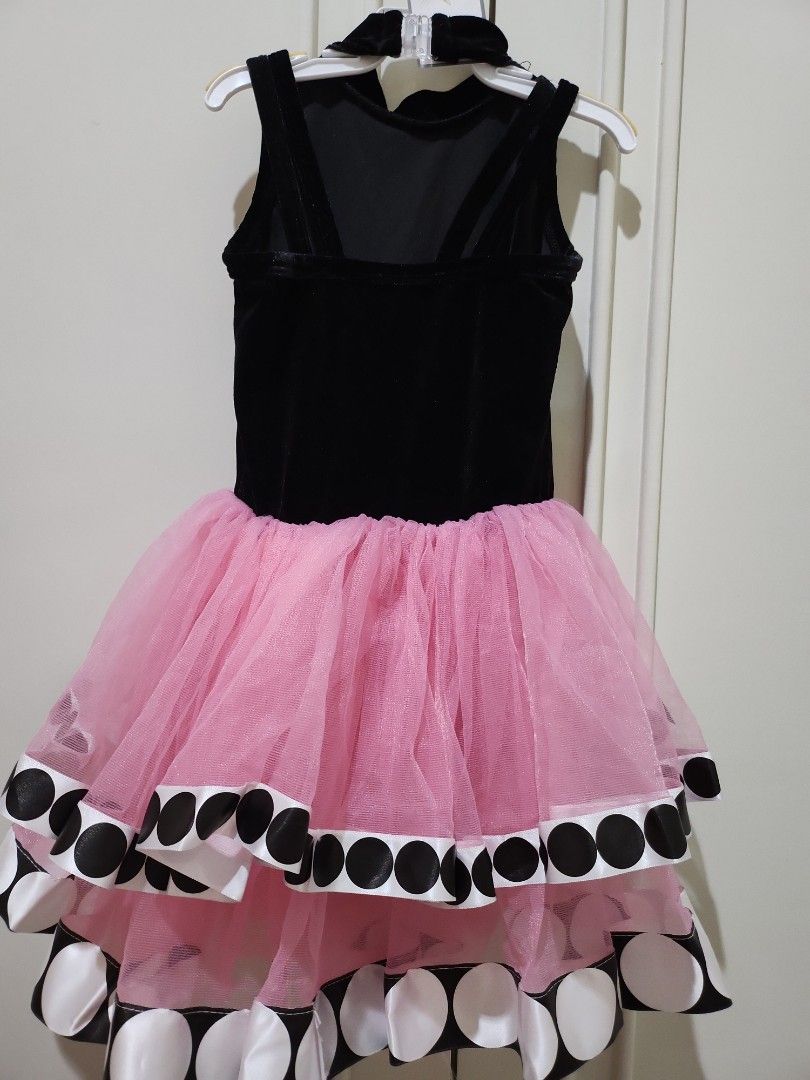 Dress hitam pink new arrivals