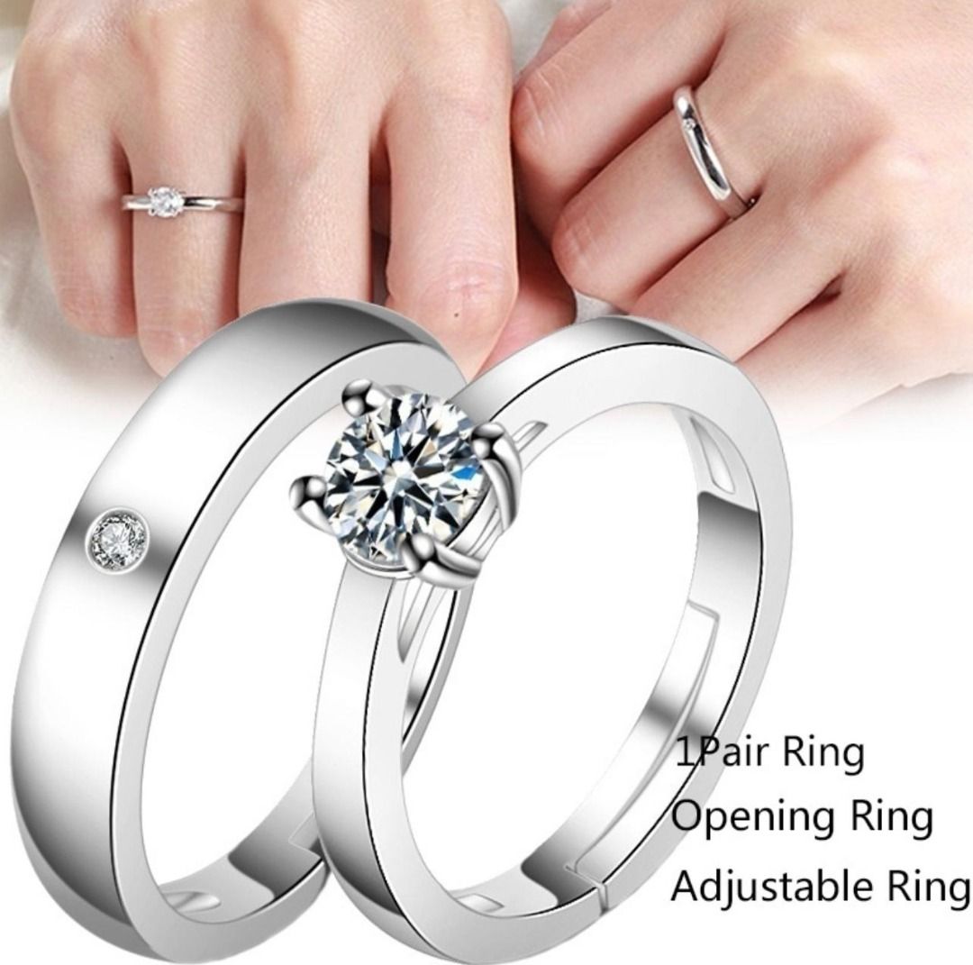 Adjustable sale couple rings