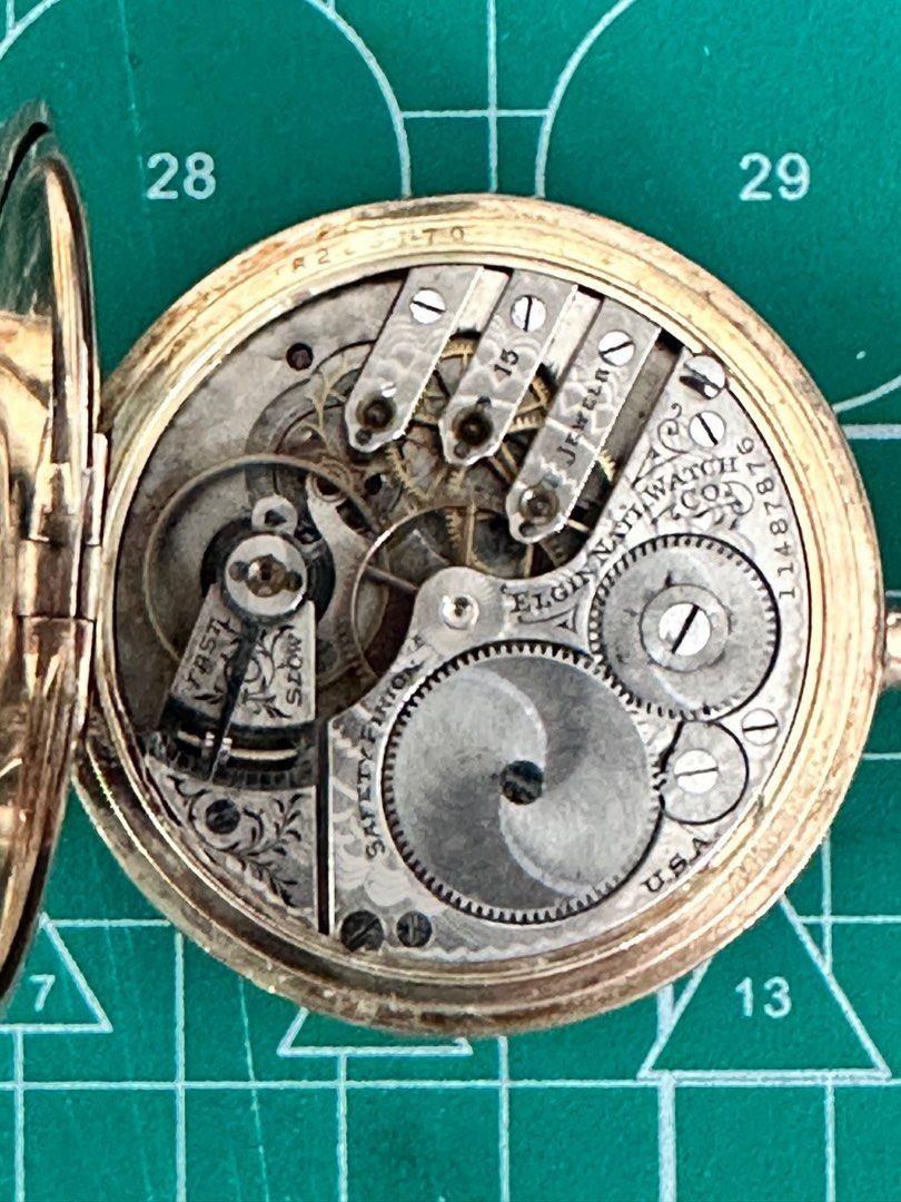 Elgin pocket deals watch movement