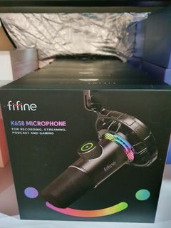 FIFINE K658 USB DYNAMIC GAMING MICROPHONE RGB MICROPHONE DYNAMIC CARDIOID MIC FOR PC WITH MUTE BUTTON