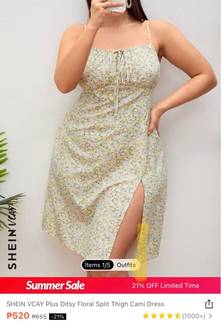 Floral Split Thigh Cami Dress (Category: Dresses) located in Paranaque City. Submitted by a_declutterss (Listing ID 1238101350, Image 1). Description: ✰ soo cute! ✰ never been worn ✰hugs the bodyy ✰ l-xl ✰ perf for summer 🫰🏼 ✰ pretty colors !! ✿ NEGOTIABLE ✿ items are either new or used 2-3 times max ✿ QUALITY ‼️ ✿ rfs : wrong size bought ☹️ ✿ GCASH ONLYY .