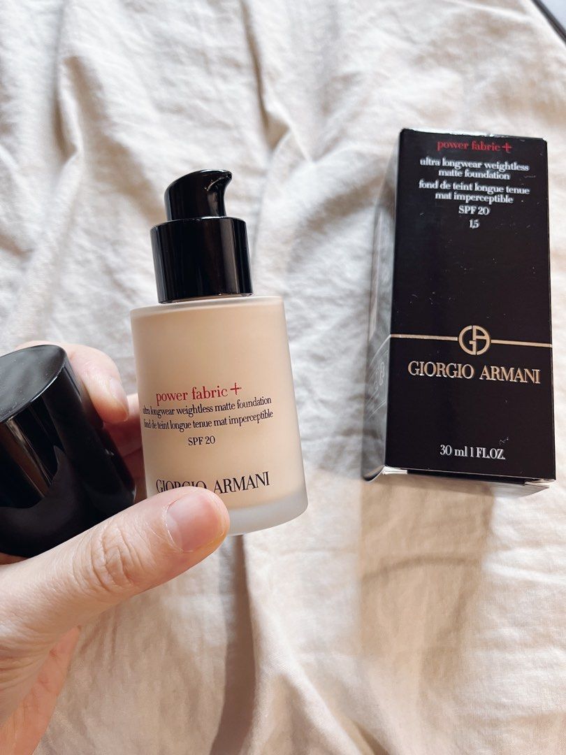 Giorgio Armani Power Fabric Foundation_粉底1.5號色, 美容＆化妝品, 健康及美容- 皮膚護理, 化妝品-  Carousell