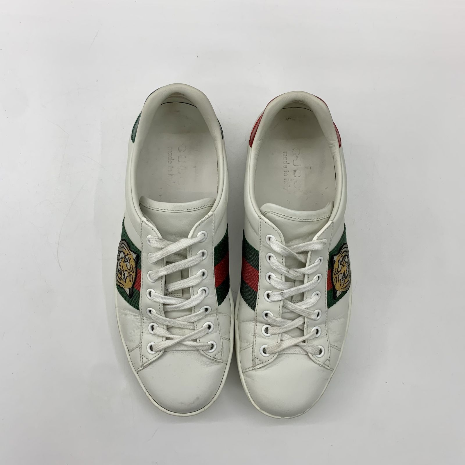 Gucci white tiger ace sneakers top