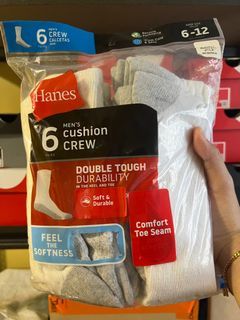 Hanes (White Cushion Crew Socks )