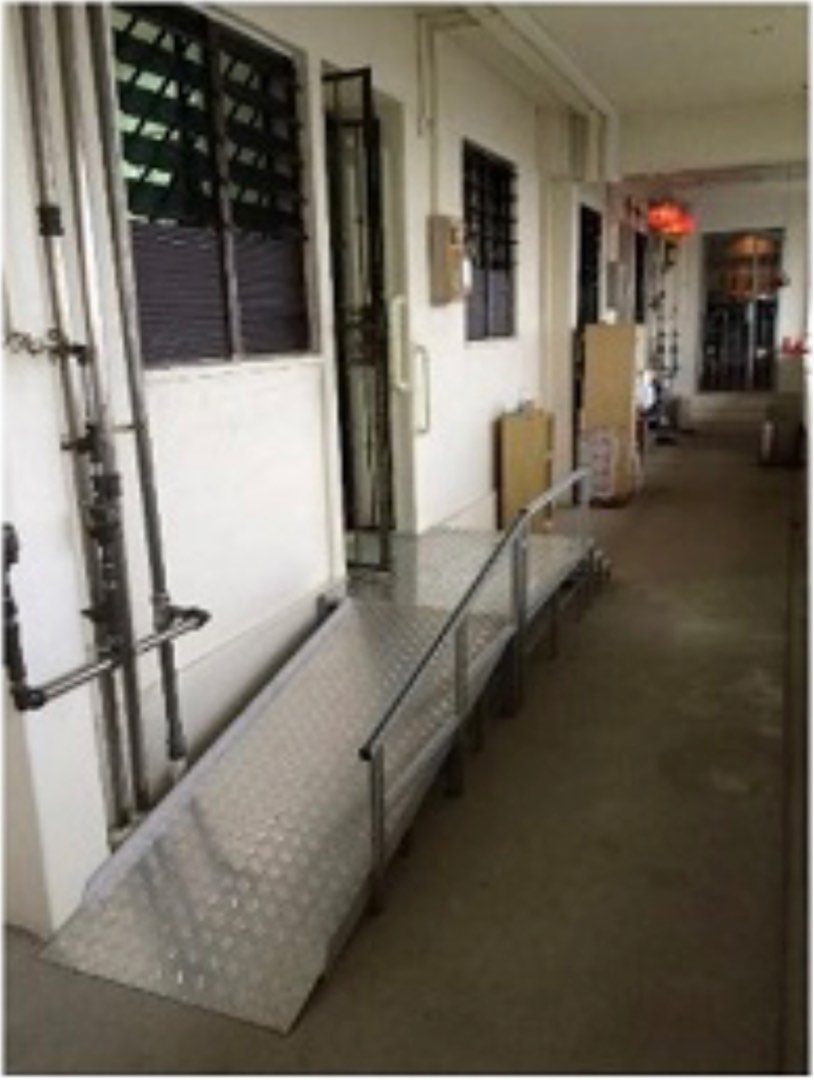 HDB Doorstep Metal Ramp for Wheelchair, Furniture & Home Living, Home