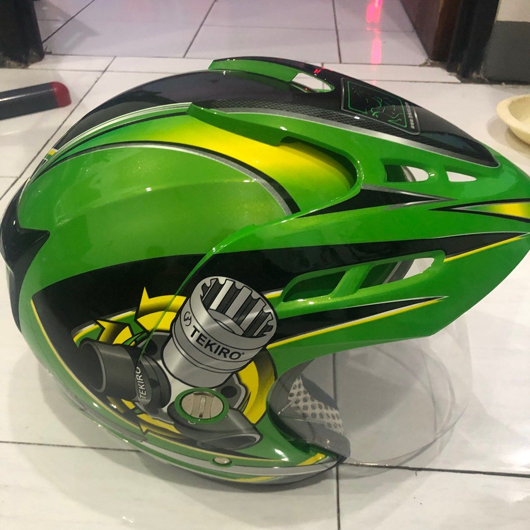 Helm half face SNI sni tekiro new baru, Motor di Carousell