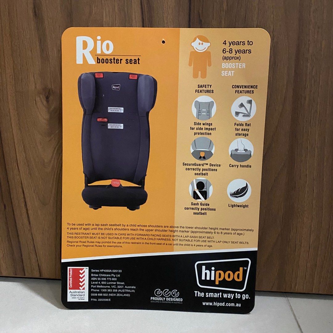 Hipod rio 2025 booster seat review