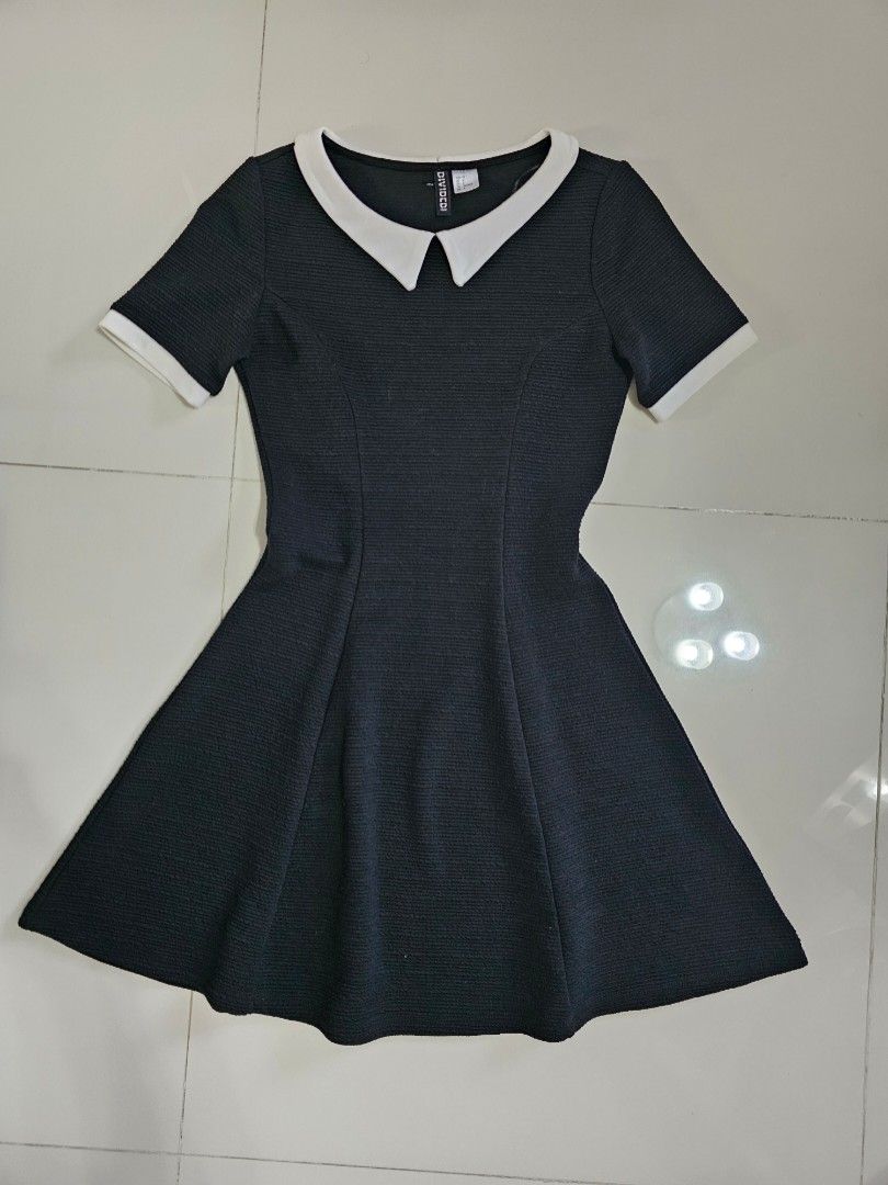polka dot red and white dress Vintage Inspired Collared Swing Dress in Red & White Polka Dots