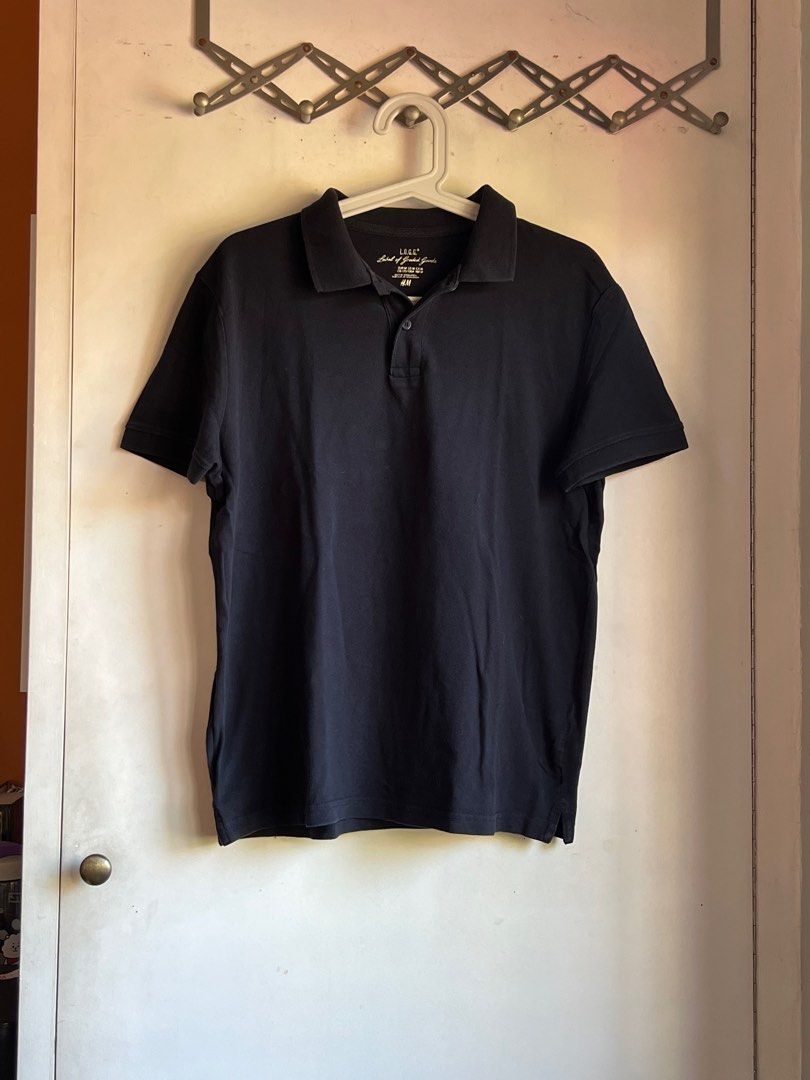 Black polo shirt h&m hotsell