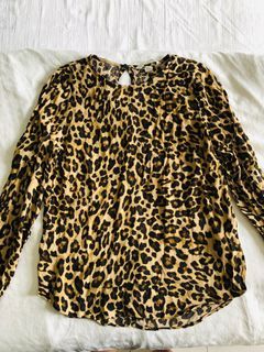 H&M leopard blouse