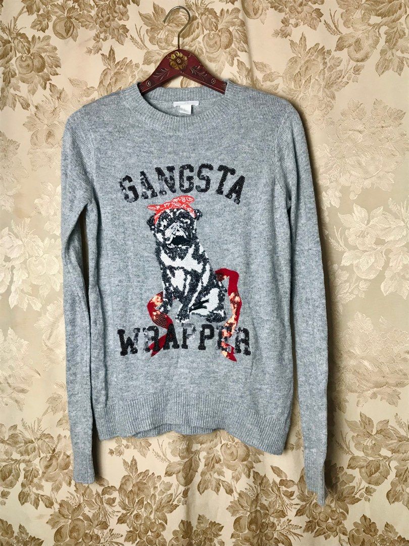 H&m pug sweater cheap