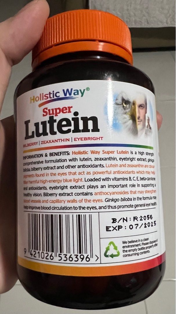 Holistic Way Lutein Eye Supplement, Health & Nutrition, Health