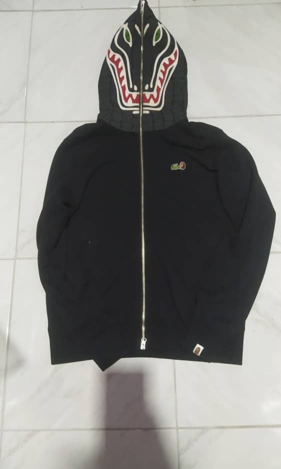 Hoodie bathing ape x lacoste