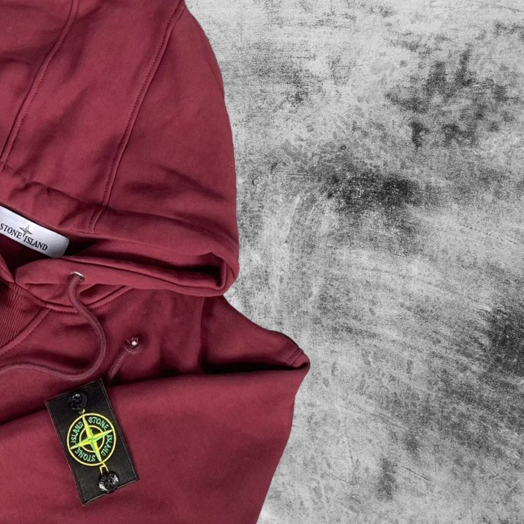 Maroon stone island sweatshirt outlet