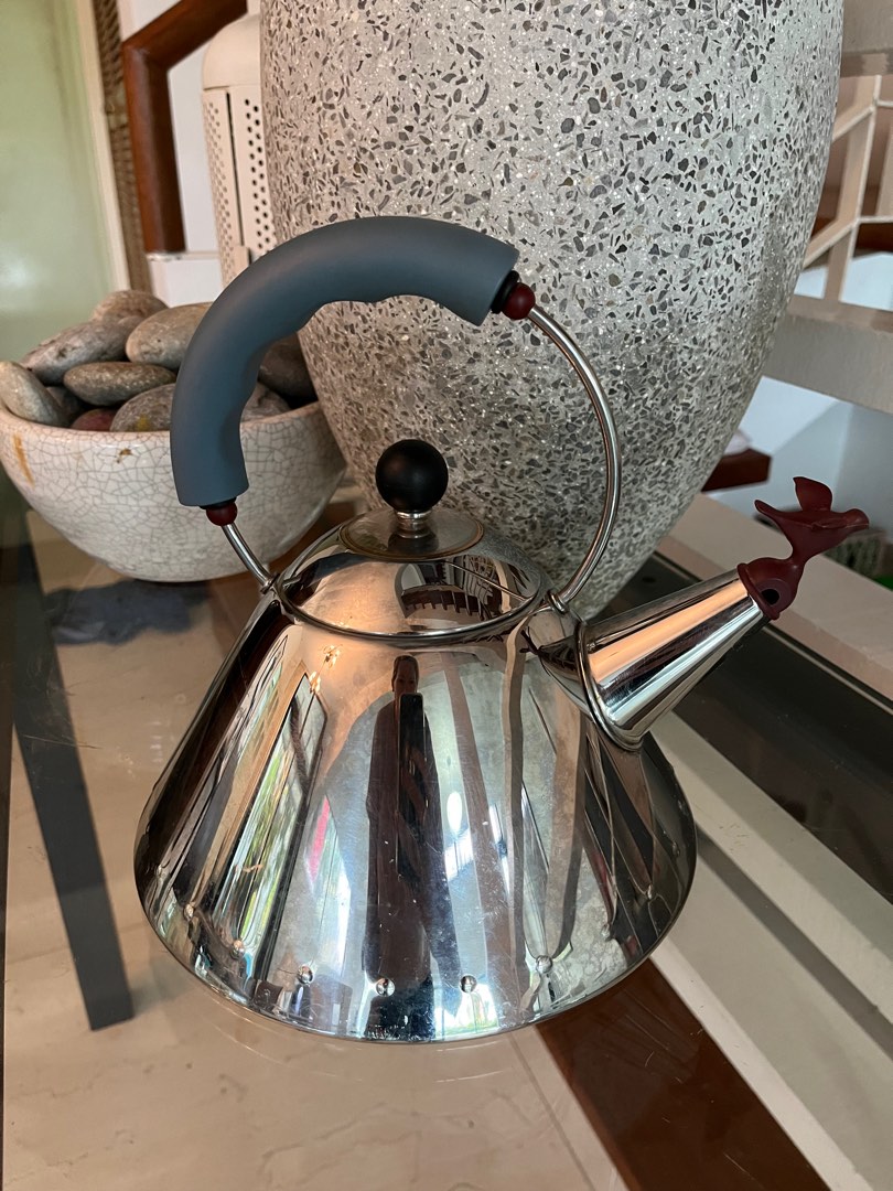 Iconic Alessi Teapot with singing bird, Furniture & Home Living, Kitchenware & Tableware