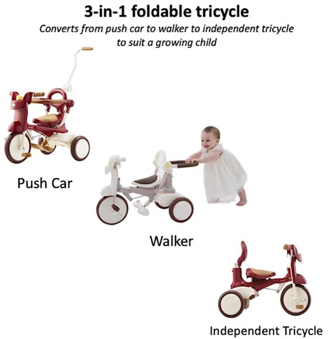 iimo 3in1 foldable tricycle, Babies & Kids, Going Out, Other Babies