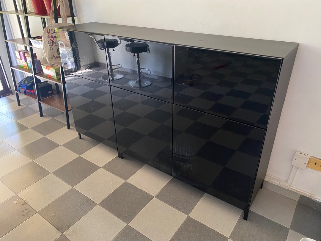 Ikea cupboards black, Furniture & Home Living, Furniture, Shelves
