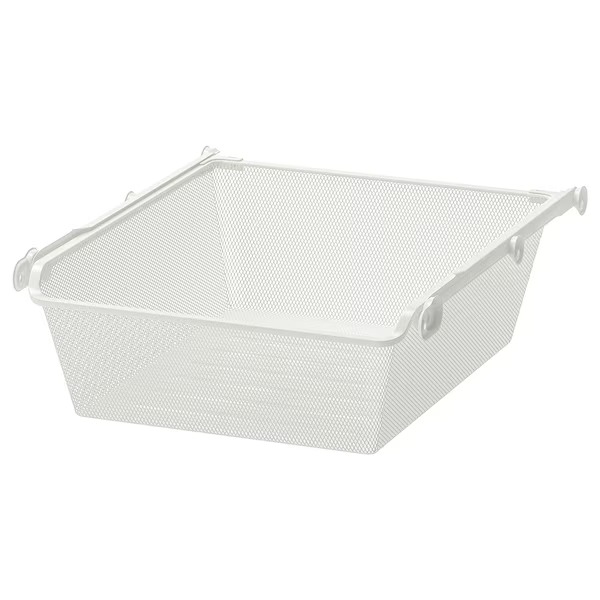 Ikea Mesh basket with pullout rail, white, 50x58 cm, Furniture & Home