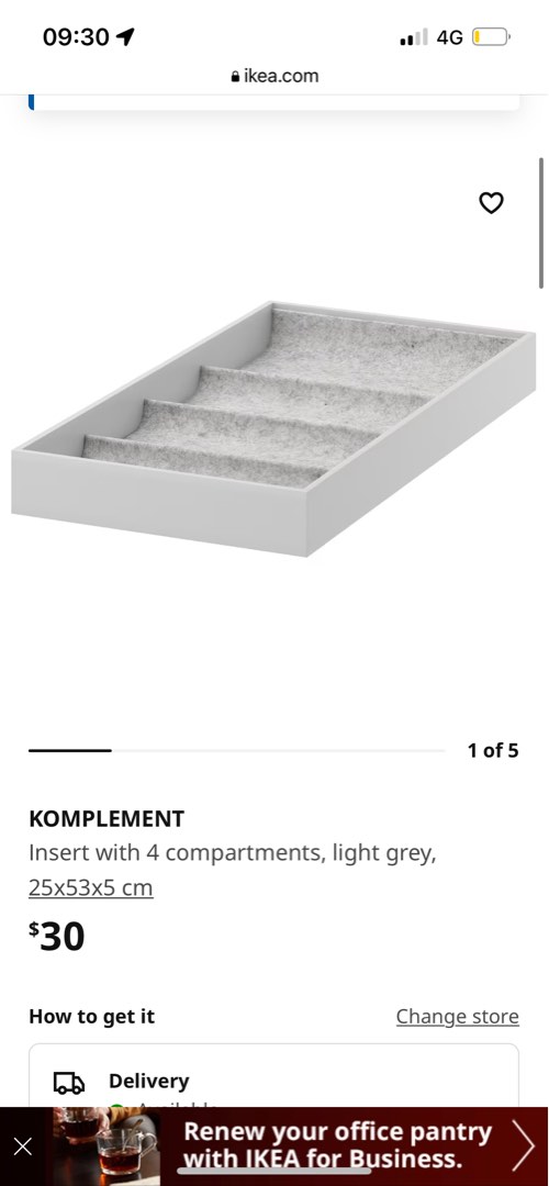 IKEA Organizer KOMPLEMENT, Women's Fashion, Jewelry & Organisers