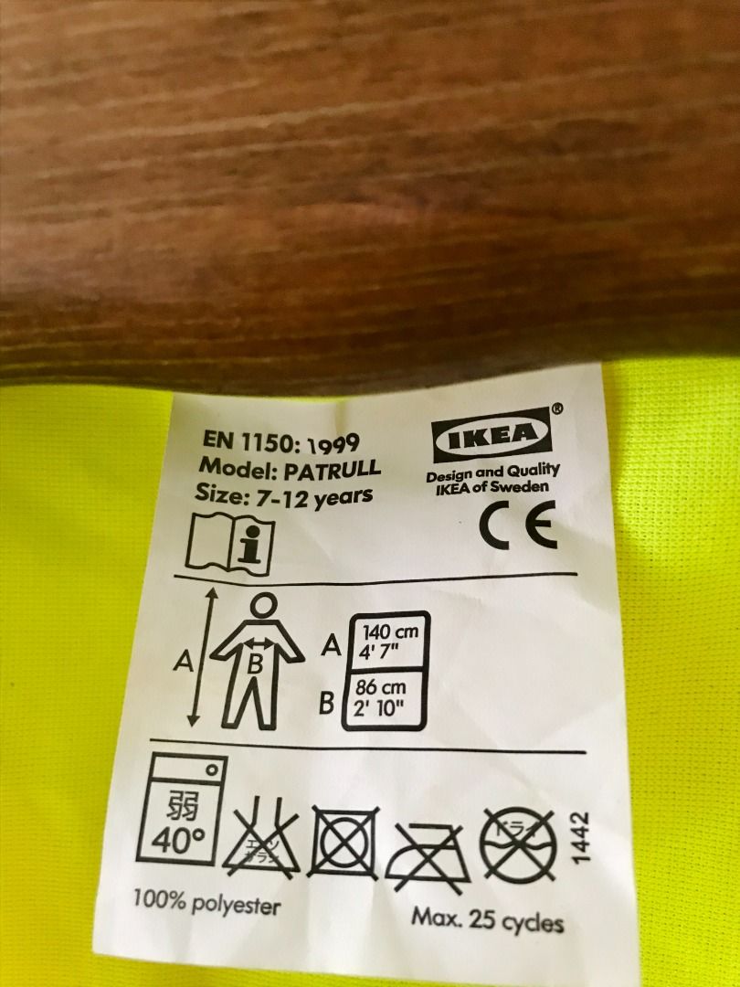 IKEA PATRULL Reflective Vest (kids ages 712) on Carousell