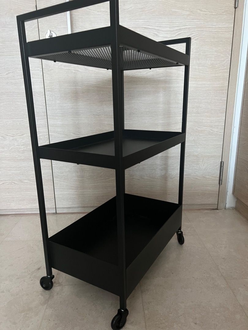 IKEA rack with wheels, Furniture & Home Living, Furniture, Shelves ...