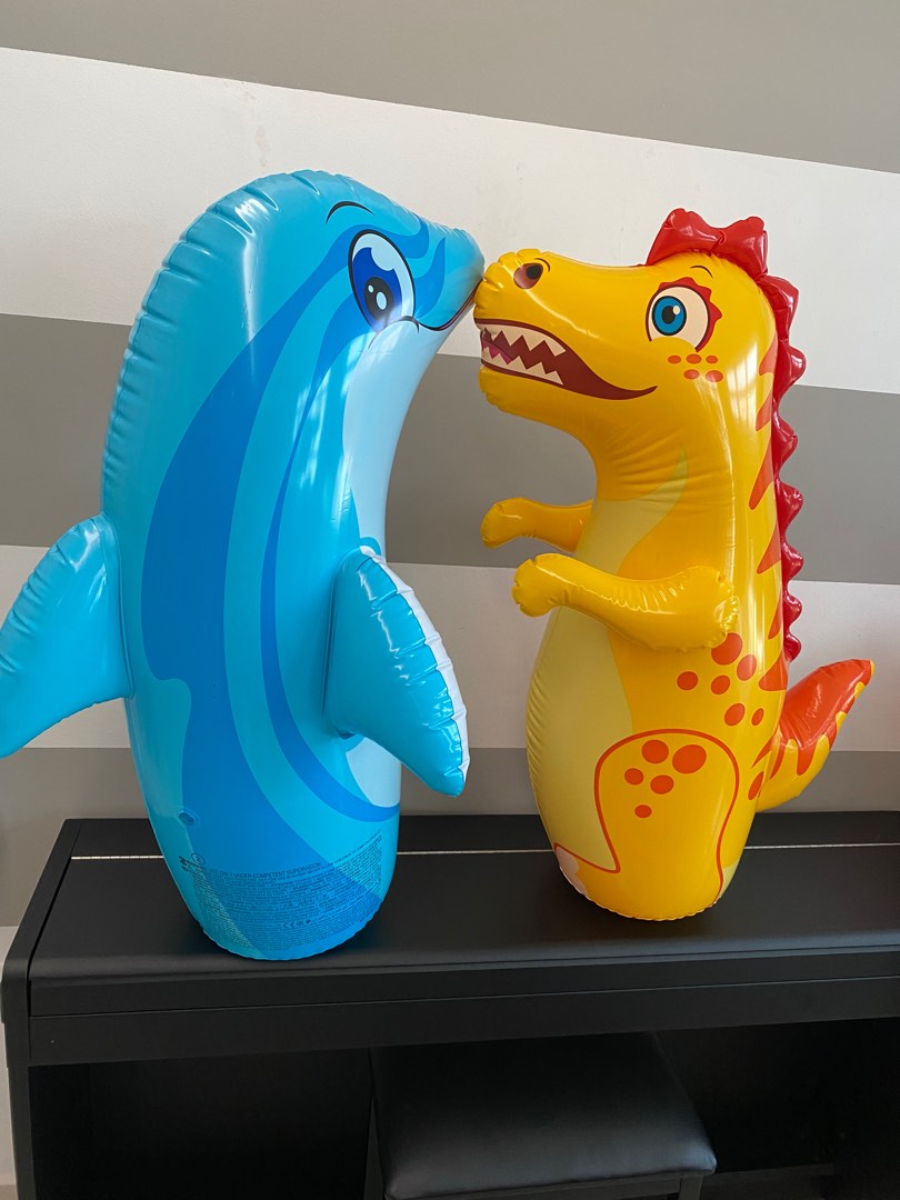 Inflatable Tumbler 3D Roly-poly Animals Bouncer, Babies & Kids, Infant ...