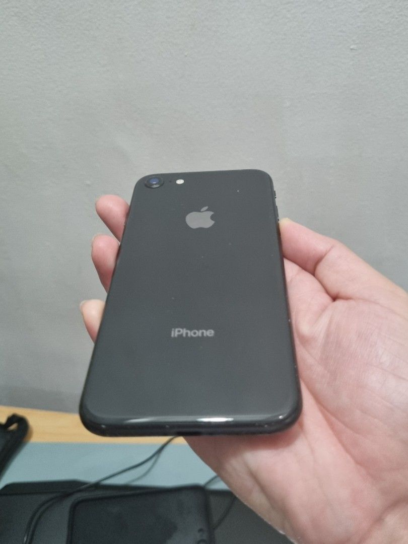iPhone 8 64gb (Category: iPhone 8 Series) located in Quezon City. Submitted by arvi1234 (Listing ID 1238212139, Image 1). Description: iPhone 8 company issued. 64 gb with minor crack bottom right - lcd completely working. battery max capacity 75%. No box no charger. payment via gcash. delivery c/o buyer. pick up from Taguig or QC, delivery to be arranged by seller..