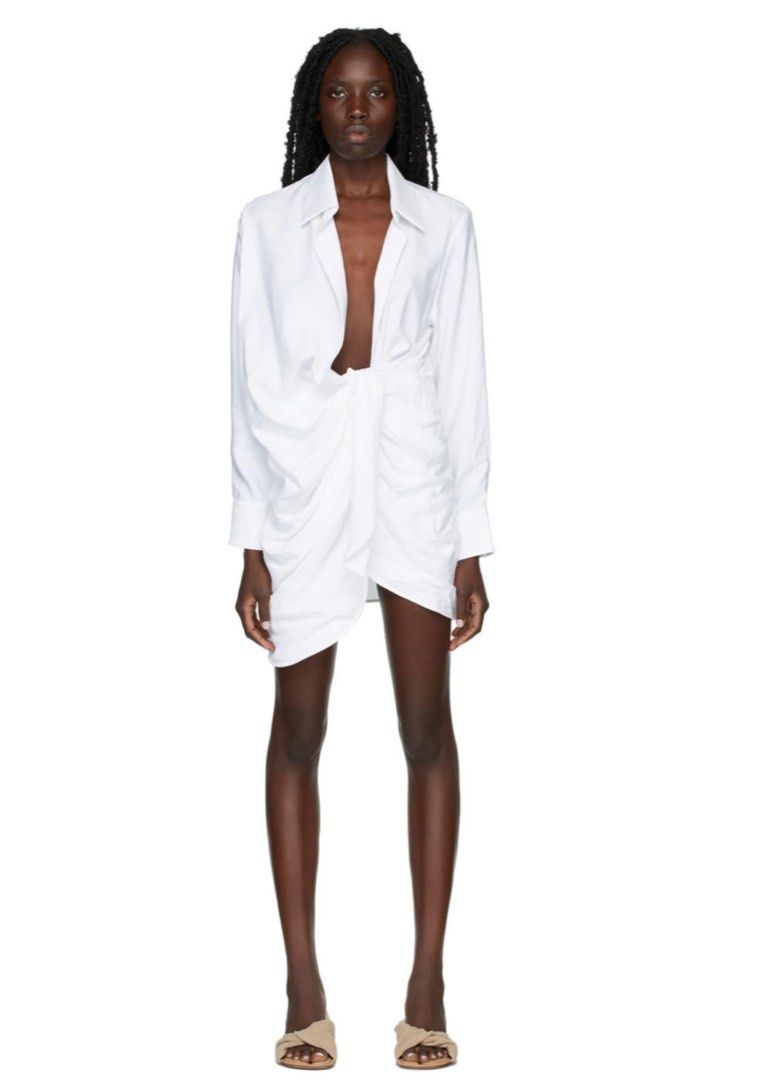 Jacquemus White Shirt Dress Authentic with certificate Women s
