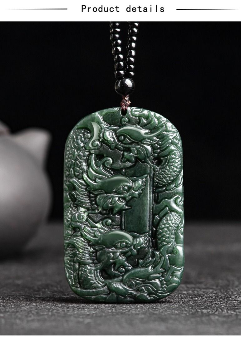 Mens chinese outlet jade necklace