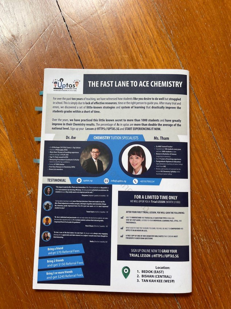 jc h2 chemistry physical and inorganic (uptas tuition), Hobbies & Toys ...