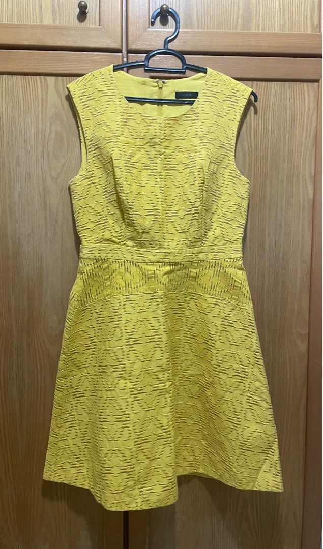 J crew yellow eyelet dress sale