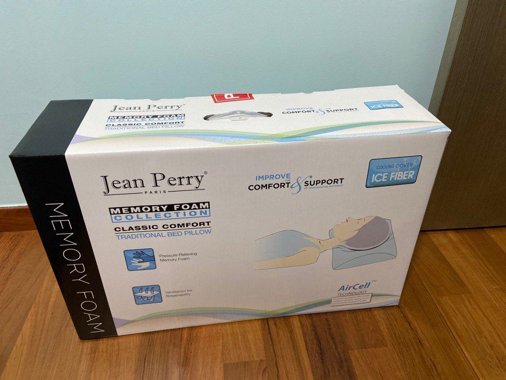 Jean Perry Cooling Memory Foam pillow, Furniture & Home Living, Bedding