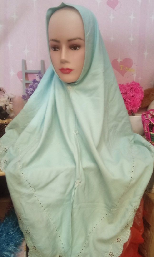 Jilbab segiempat logo sekolah, Fesyen Wanita, Muslim Fashion, Syal di