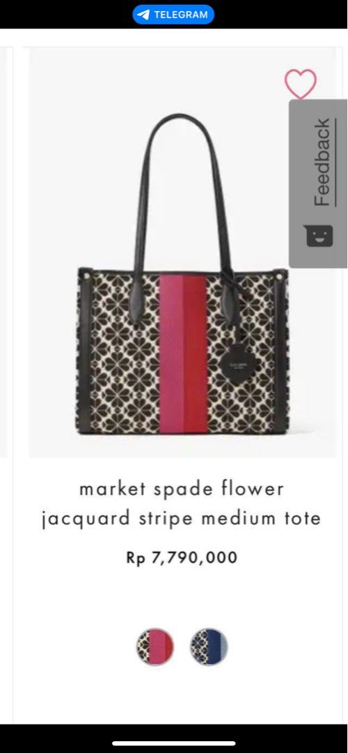 spade market market canvas medium tote